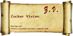 Zucker Vivien névjegykártya